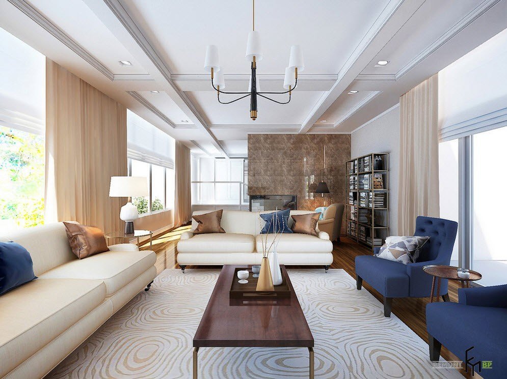 100 лучших идей дизайна большой гостиной: красивый интерьер на фото