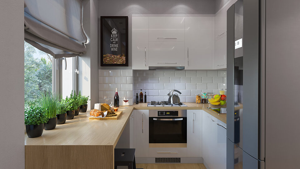 Дизайн узкой кухни в 2023 году: фото, стили, цвета, идеи интерьеров