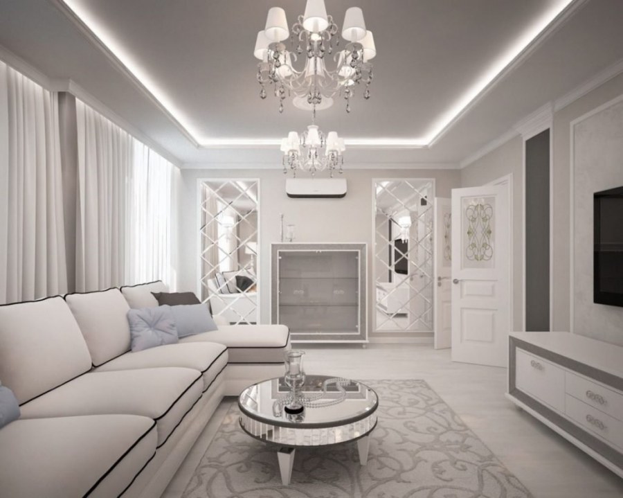 Дизайн гостиной современная классика в светлых тонах (74 фото) - красивые  картинки и HD фото