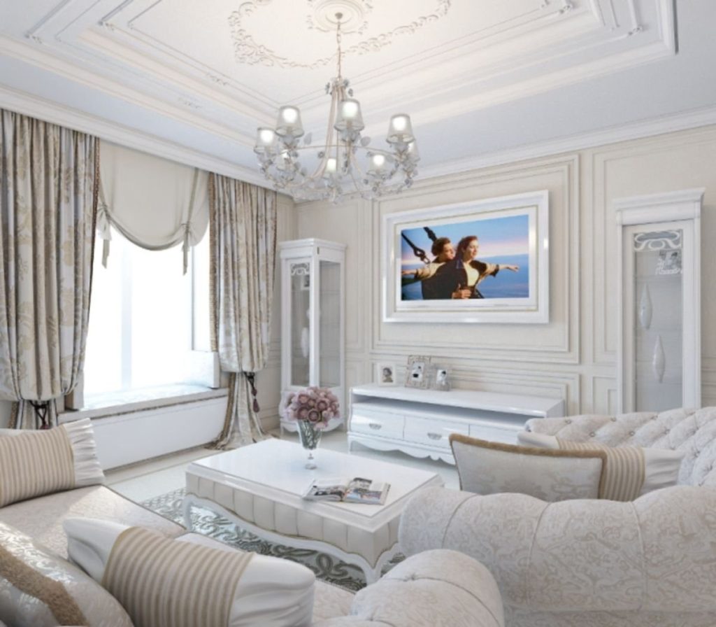 Дизайн гостиной современная классика в светлых тонах (74 фото) - красивые  картинки и HD фото