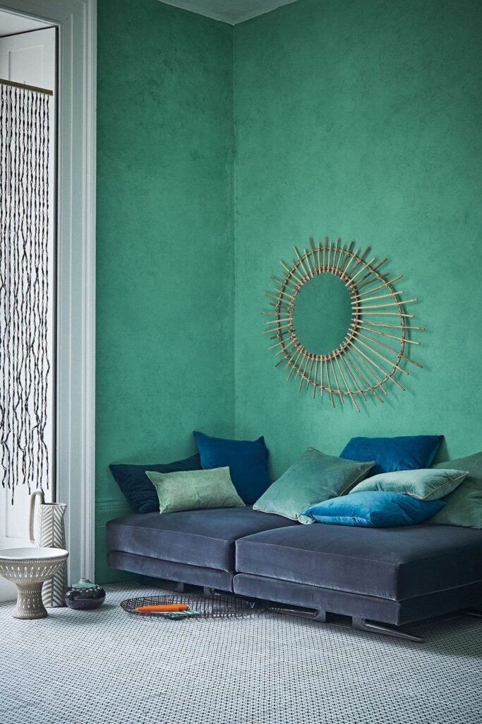 Интерьер гостиной в зеленом цвете - 33 фото дизайнерских решений