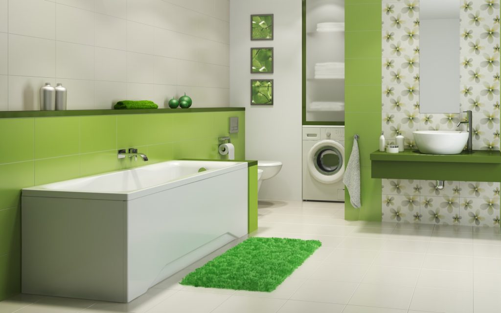 Дизайн ванной комнаты в зеленом цвете » Картинки и фотографии дизайна  квартир, домов, коттеджей