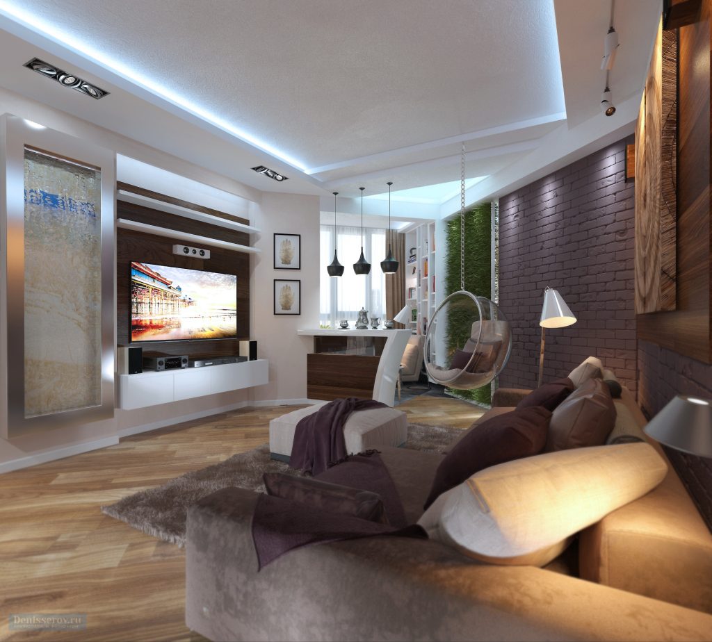 Дизайн проект двухкомнатной комнатной квартиры 90 кв.м. | Студия Дениса  Серова