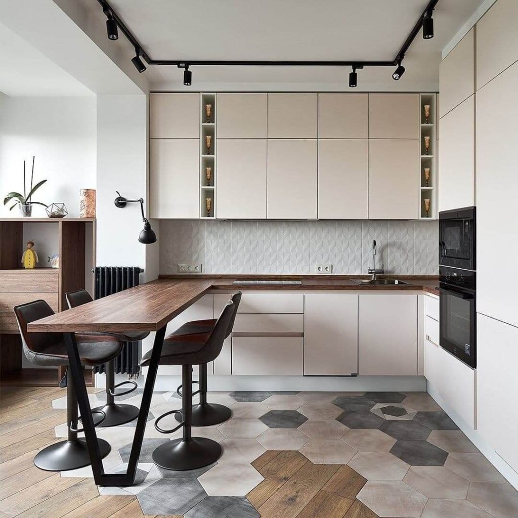 Дизайн кухни-гостиной 15 кв.метров: фото, интерьеры, планировки, стили