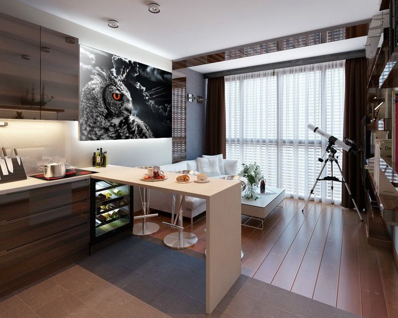 Кухня-гостиная 15 кв. м: фото интерьера и планировки, секреты удачного  дизайна