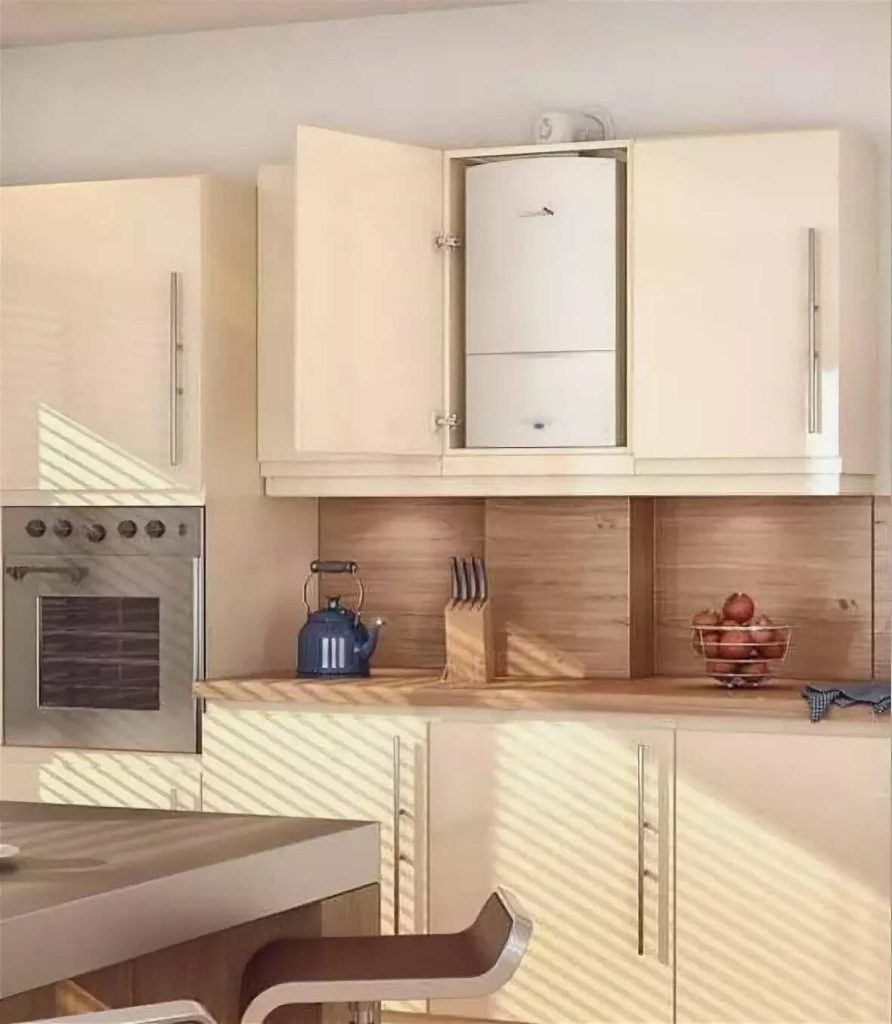 Дизайн кухни с газовым котлом - 59 фото