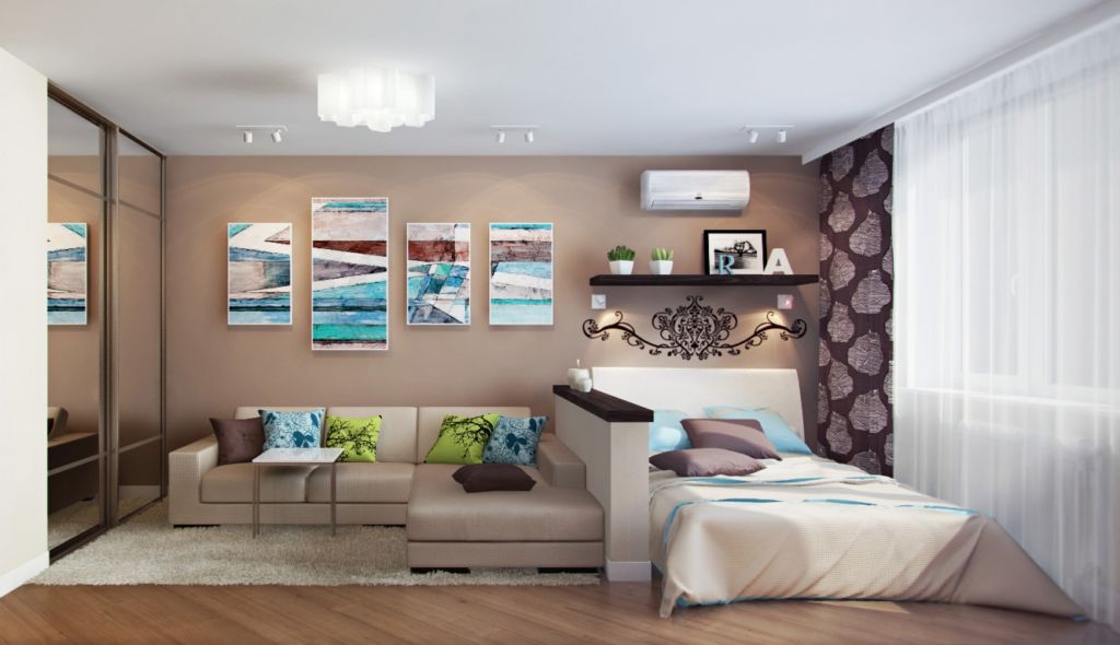 22 варианта как разделить гостиную и спальня: совмещение и зонирование в  одной комнате, дизайн