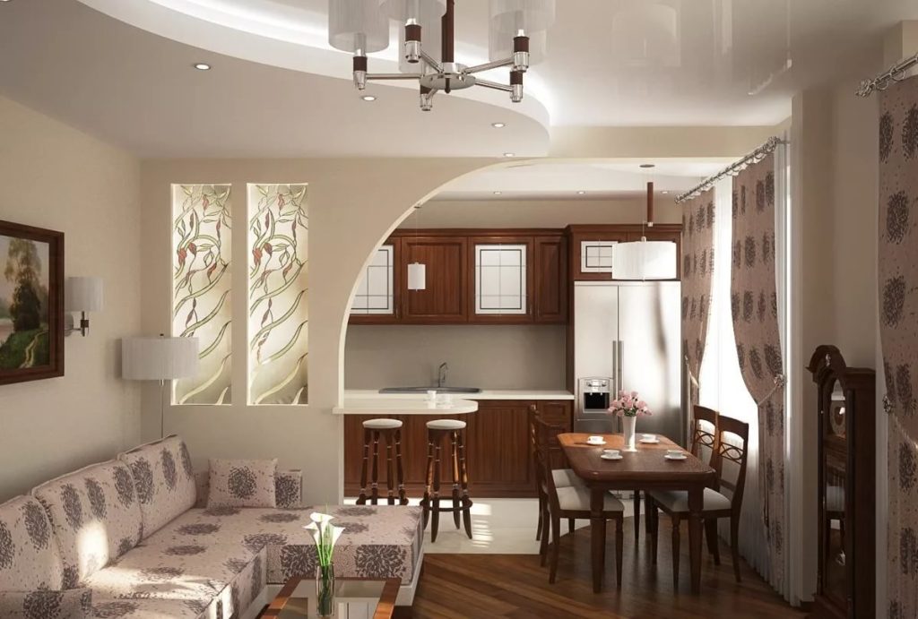 Интерьер гостиной 2023 с фото, стили современной в квартире, доме, дизайн  18-20 кв, кухня-гостиная