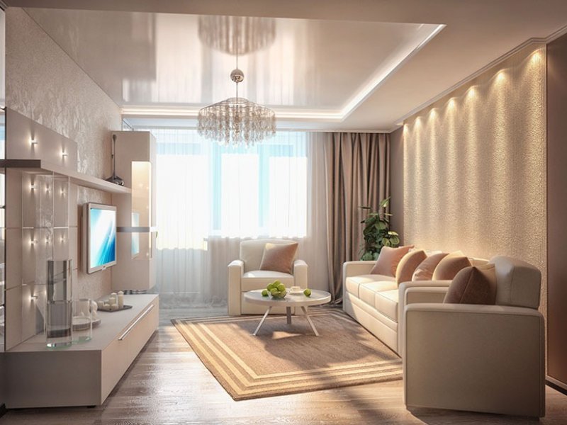Интерьер гостиной 2024 с фото, стили современной в квартире, доме, дизайн  18-20 кв, кухня-гостиная