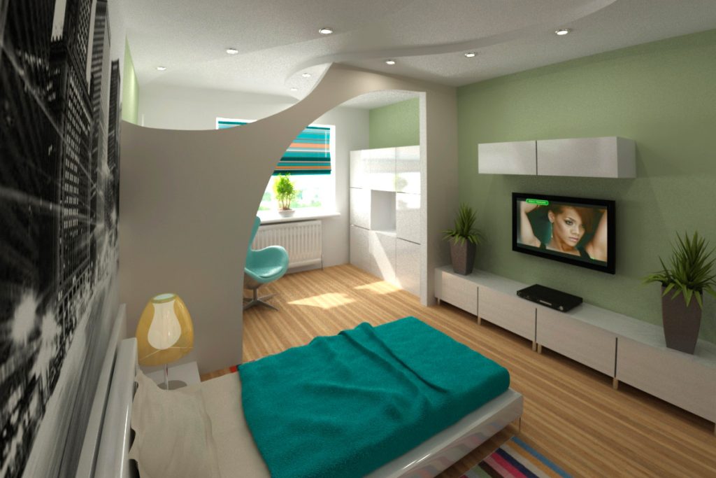 Идеи интерьера однокомнатной квартиры-студии » Современный дизайн на  Vip-1gl.ru
