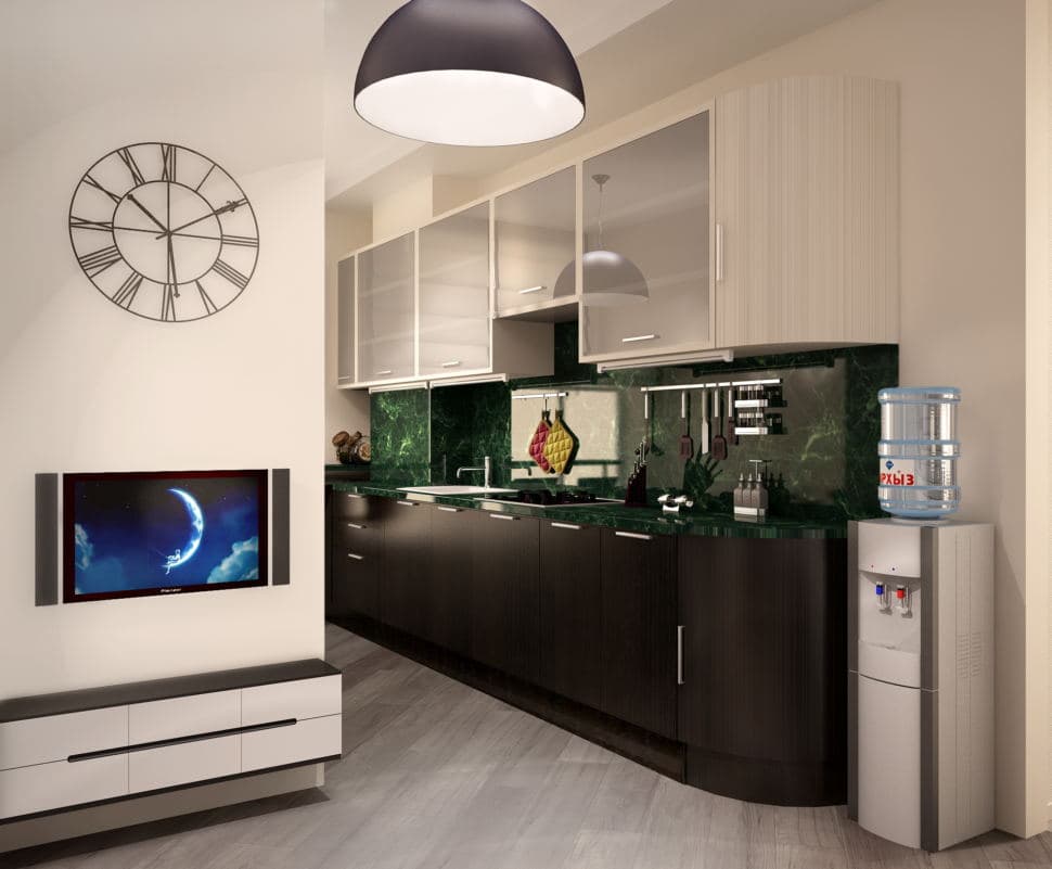 Кухня-гостиная 16 кв. м с диваном: дизайн, фото с зонированием, интерьер,  совмещение, планировка, как обставить, проекты