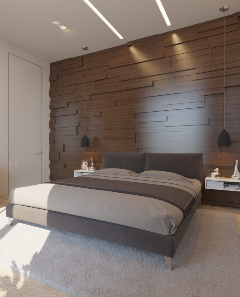 Стеновые 3Д панели для интерьера спальни