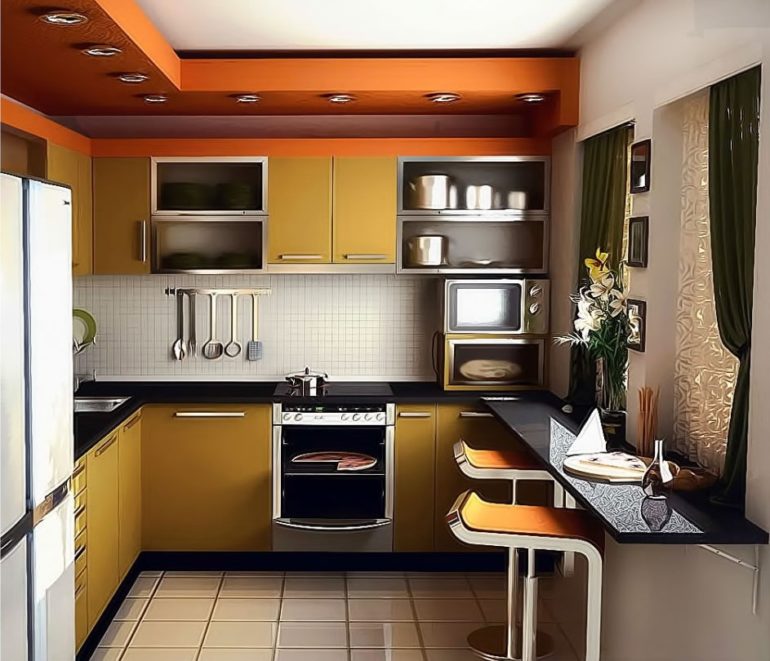 Кухня-гостиная в хрущевке: фото интерьеров и варианты планировки