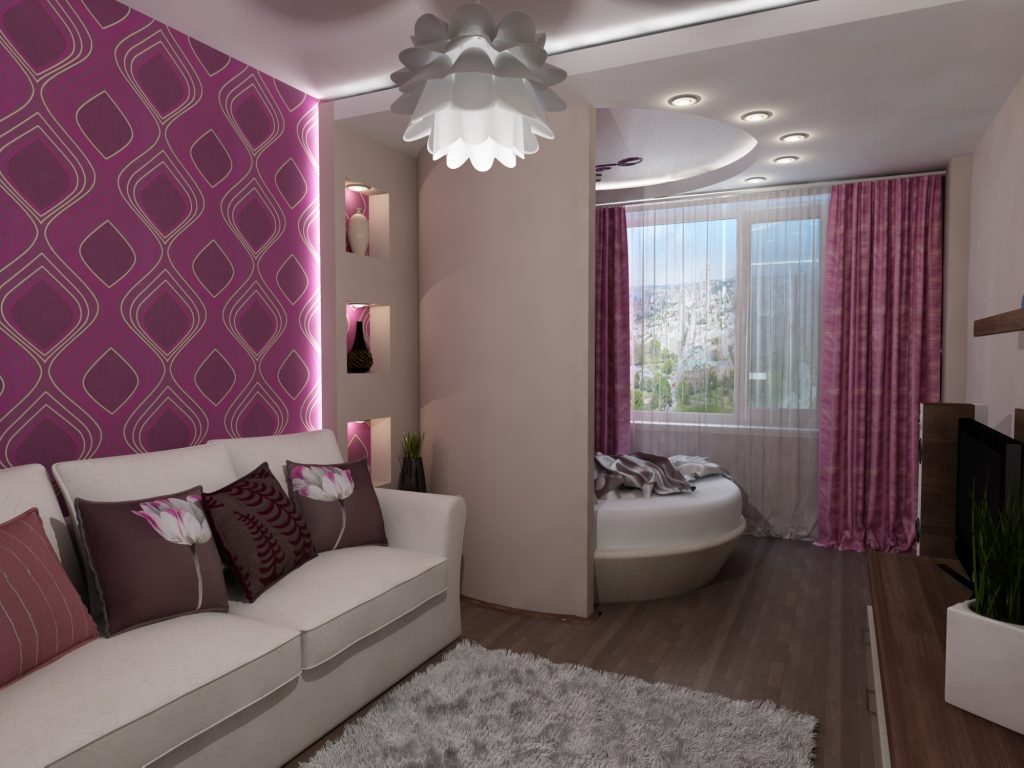 Дизайн квартиры гостиная-спальня » Современный дизайн на Vip-1gl.ru