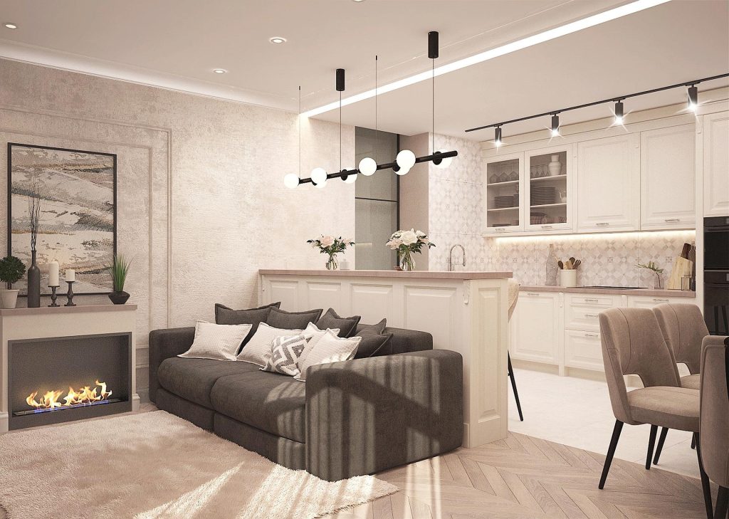 Дизайн однокомнатной квартиры — 100 лучших фото, стили, идеи интерьеров,  современные тренды в оформлении однушки | Hoff
