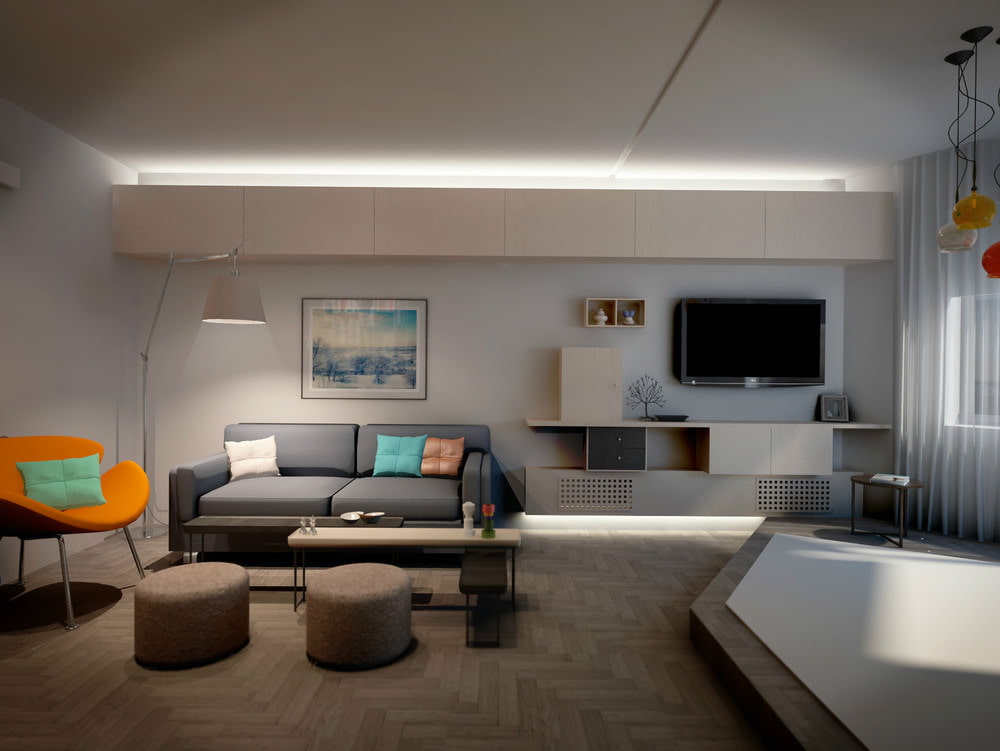 Дизайн однокомнатной квартиры в панельном доме серии П-44: дизайнер Юлия  Тельнова