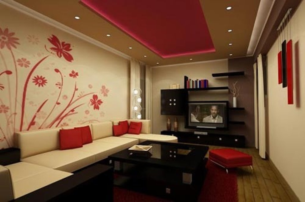Дизайн гостиной в квартире: отделка интерьера комнаты в однокомнатной  квартире