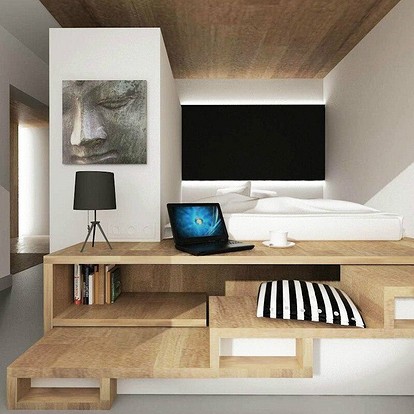 Идеи интерьера спальни-гостиной: дизайн комнаты 16 кв.м | ivd.ru