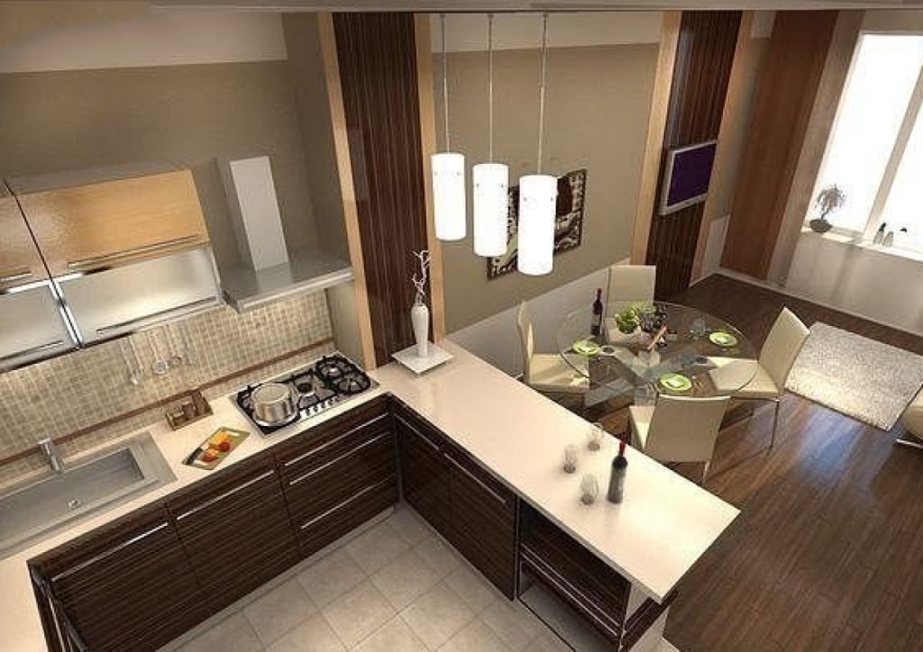 Дизайн проект кухни-гостиной: как провести зонирование и выбрать стиль - 34  фото
