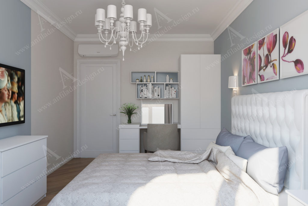 Дизайн интерьера спальни в квартире и загородном доме .