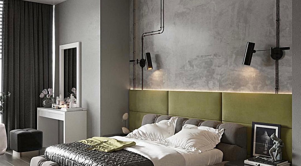 Спальня в стиле лофт в квартире: современные идеи дизайна интерьера на фото  | ivd.ru
