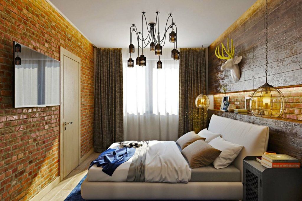 Спальня в стиле лофт: 100 фото лучших идей в интерьере