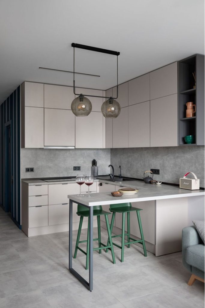 Кухня-гостиная: Современный дизайн 3130 – Реальных Фото – Идеи для  Планировки – Оформление Интерьера – PORTES