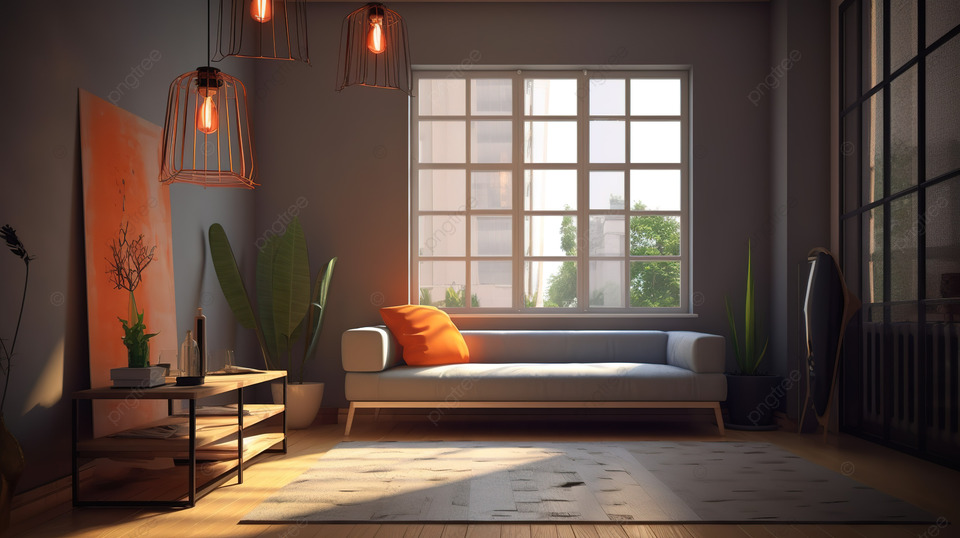 элегантный 3d дизайн интерьера с плюшевым диваном и ноутбуком,  минималистская комната, домашняя жизнь, диван фон картинки и Фото для  бесплатной загрузки
