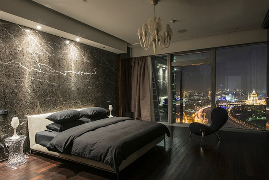 2023 ОКНА фото классическая спальня с большим панорамным окном, Киев,  Design Evolution