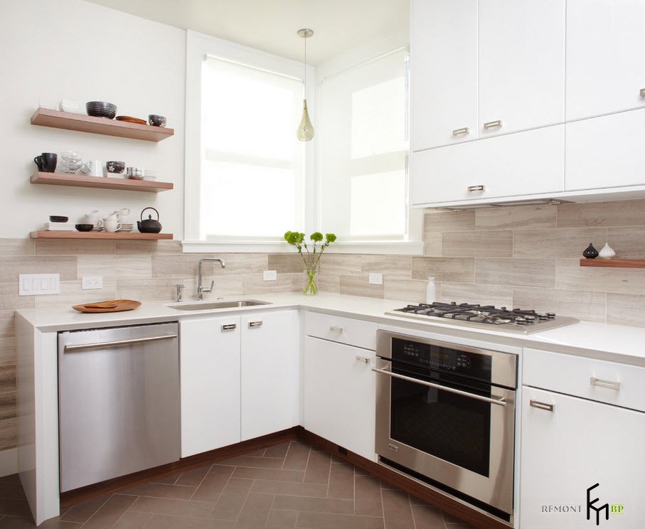 Красивый дизайн кафельной плитки на кухне: стильные варианты отделки стен и  пола