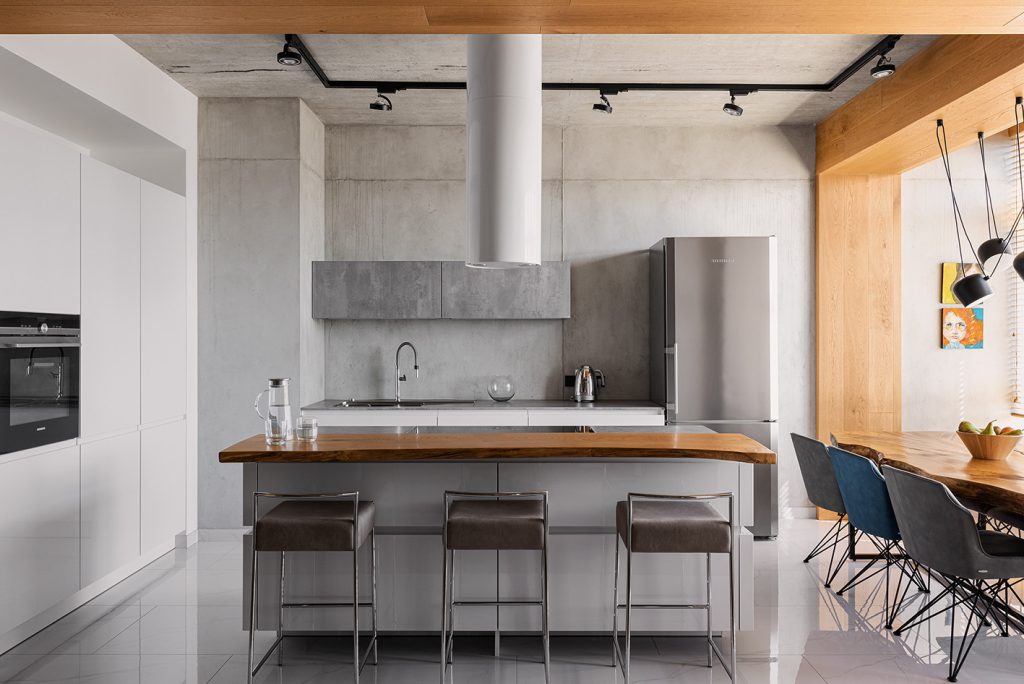 Угловая кухня Luce в современном стиле c барной стойкой| проект с фото в  интерьере