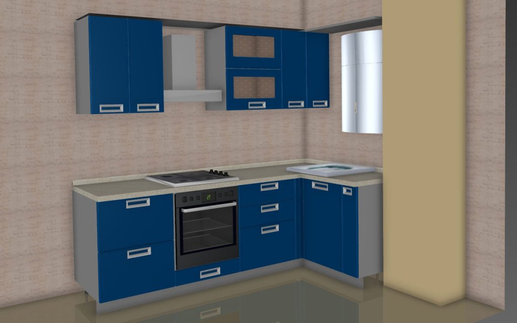 Маленькая кухня с колонкой: особенности интерьера и выбор кухонного  гарнитура