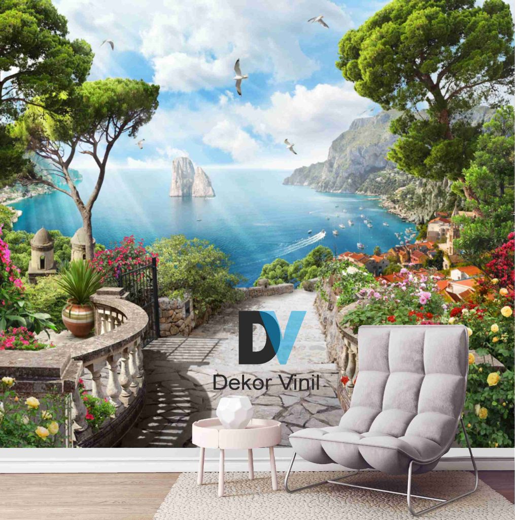 Фотообои Dekor Vinil Средиземноморье,обои для гостиной,пейзаж, море, обои  перспектива, флизелиновые обои,фотообои 3d на стену | AliExpress