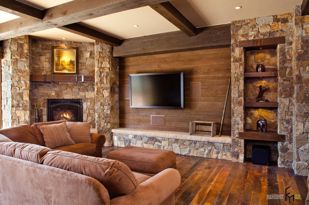 Дизайн интерьера гостинной в деревянном доме » Современный дизайн на  Vip-1gl.ru