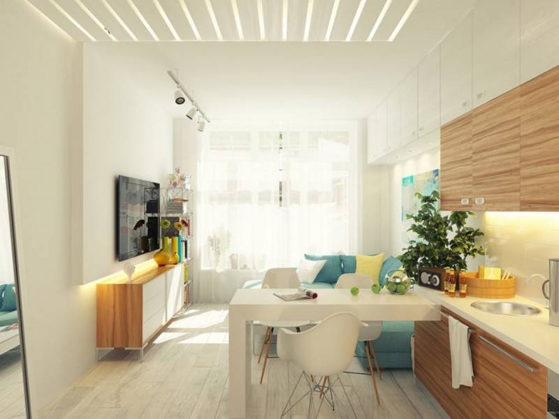 Дизайн кухни-гостиной 20 кв м: фото с зонированием помещения, варианты  интерьера