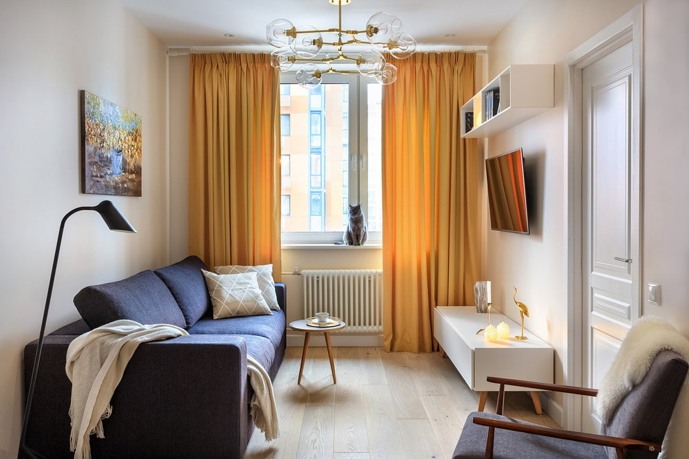 Дизайн маленькой гостиной 12 кв м: фото примеров интерьера комнаты