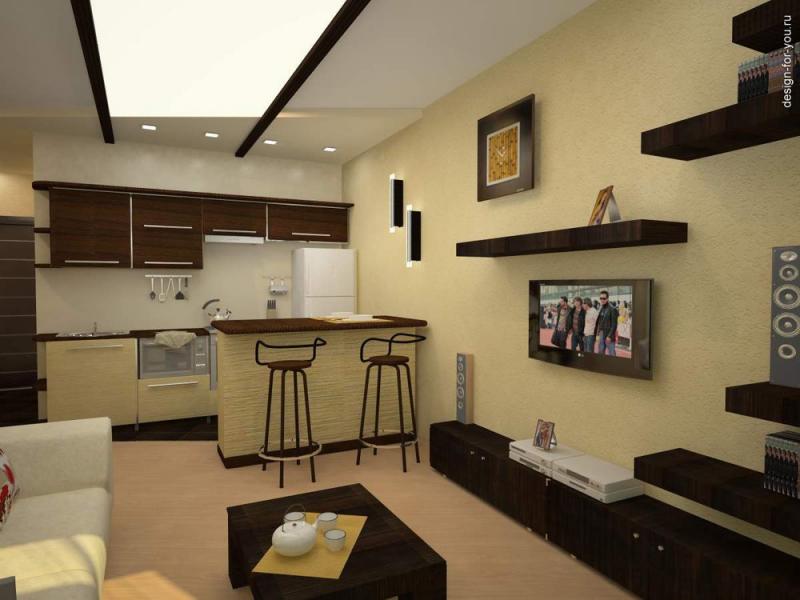 Кухня-гостиная 16 кв. м: дизайн, фото интерьеров, планировка