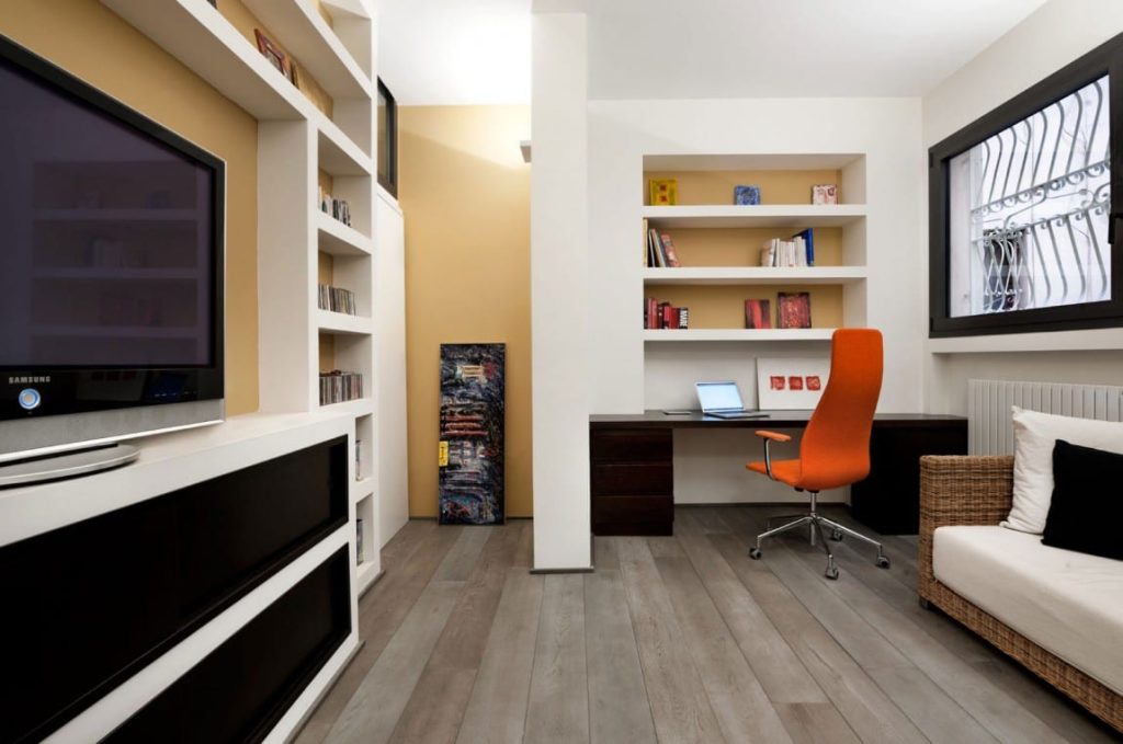 Гостиная-кабинет в одной комнате: правильное зонирование зала и рабочего  места