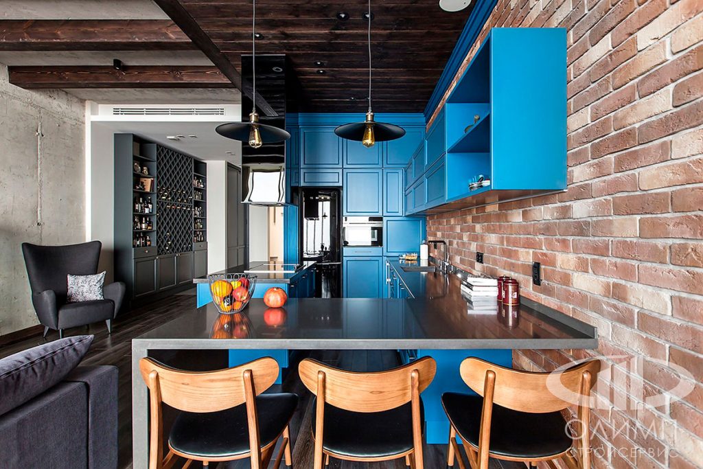 70+ идей дизайна кухни-гостиной в стиле лофт — фото реальных интерьеров и  советы | ivd.ru