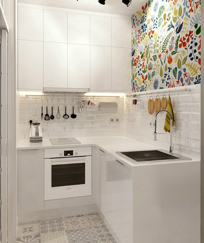 Дизайн кухни 4 кв.м. - оформление экстремально маленького пространства –  интернет-магазин GoldenPlaza