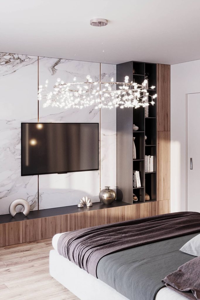 Гостиная-спальня 22 кв.м в современном стиле ➤ смотреть фото дизайна  интерьера