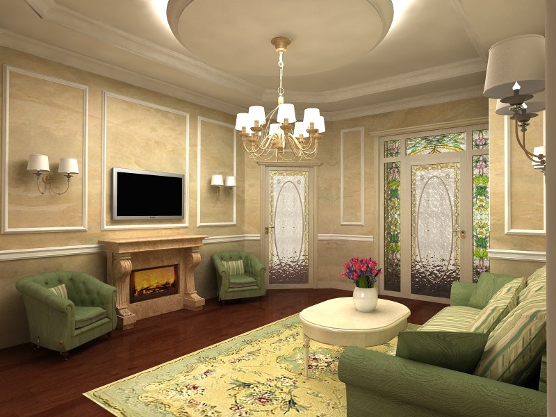 Дизайн гостинной комнаты 17 кв.м в классическом стиле (Фото) | DomoKed.ru