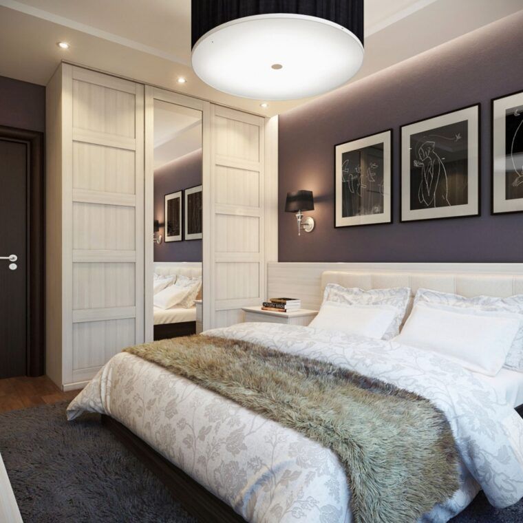Спальня 6 кв. м.: зонирование, дизайн и планировка интерьера (125 фото) Варианты планировки и дизайна