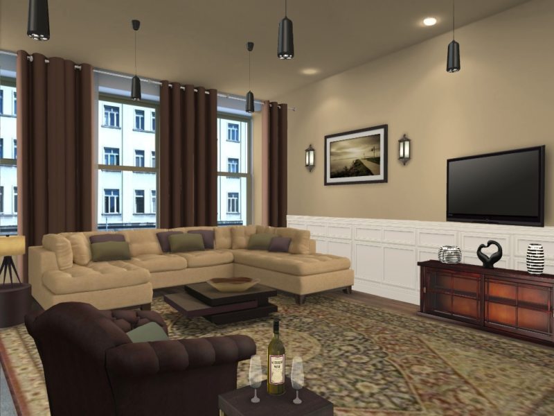 Бежевая гостиная - уютный и стильный дизайн в гостиной бежевого цвета (75  фото)