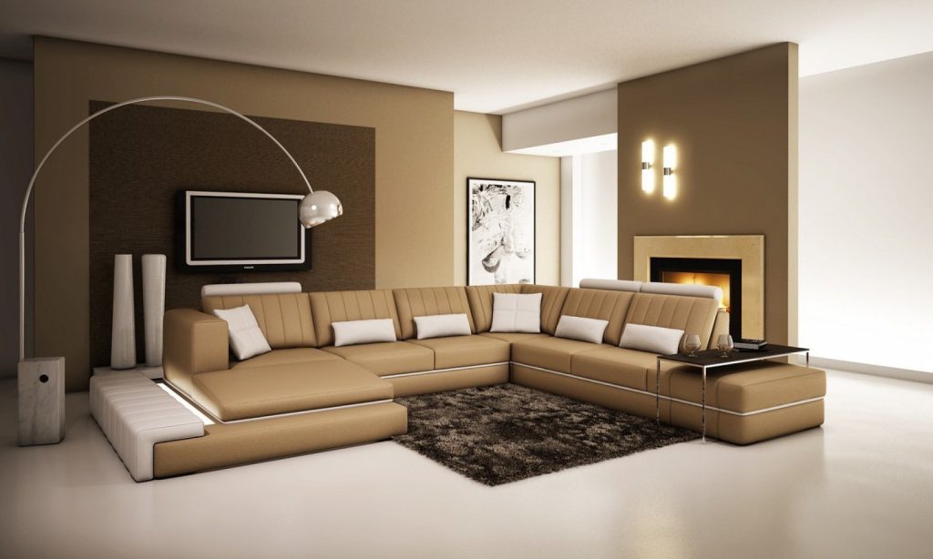 Большой угловой диван для гостиной - 61 фото