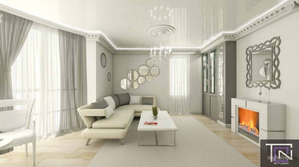 Дизайн гостиной с эркером - 53 фото