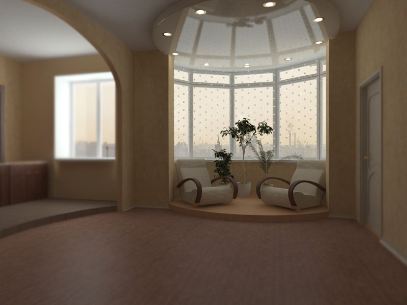 Дизайн гостиной с эркером — фото современных интерьеров — Портал о  строительстве, ремонте и дизайне