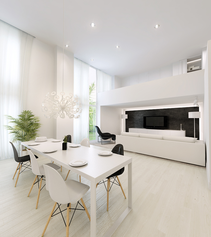 Интерьер квартиры в белом цвете фото » Современный дизайн на Vip-1gl.ru