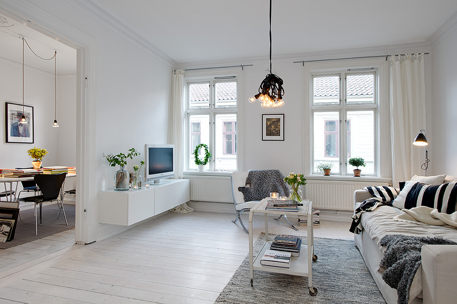 Интерьер квартиры в белом цвете фото » Современный дизайн на Vip-1gl.ru