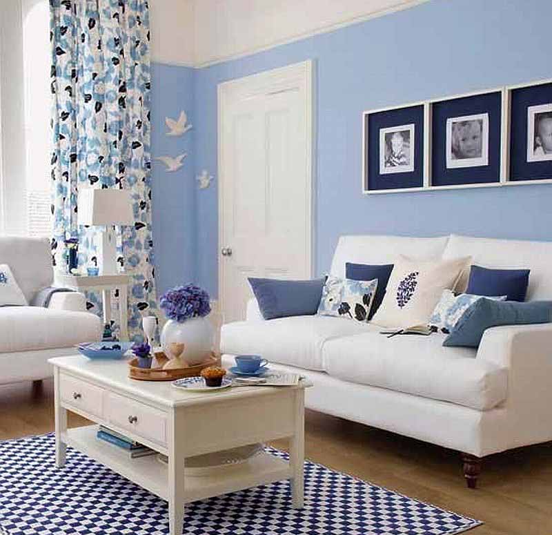 Интерьер гостинной в синем цвете » Современный дизайн на Vip-1gl.ru